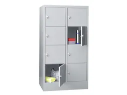 Lockersysteem 1518x830x500mm 2x4 Vakken 400mm Klink Ral7035