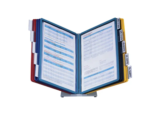 Système de consultation Durable Vario avec 10 pochettes A4 acier
