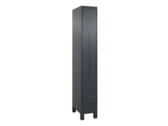 Z-garderobekast,HxBxD 1950x300x500mm,vak B 150/300mm,cil.-slot,voeten