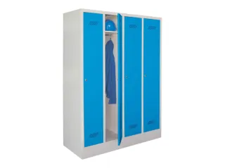 locker,HxBxD 1850x1200x500mm,4vak,vak B 300mm,RAL7035,front RAL5012 - 2