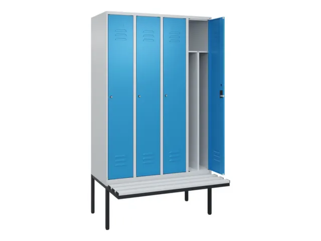 locker voor scheiding van kleding,HxBxD 2120x1200x815mm,4vak