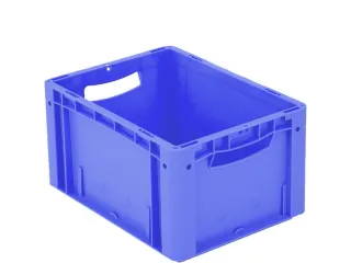 Euronorm Stapelkrat Pp 220x400x300mm Wand/bodem Gesloten Blauw 21l - 2