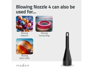 Handstofzuiger / luchtblazer Nedis 90W oplaadbaar zwart - 8