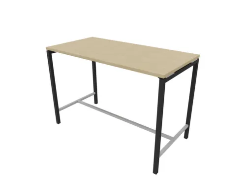 statafel,HxBxD 1070x1600x800mm,hoekig,met 4-voeten donkergrijs