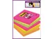 Memoblok 3M Post-it 654 Super Sticky 76x76mm Cape Town Assorti