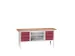 werkbank,HxBxD 830-930x2000x600mm,multiplexblad,uitrusting: 6laden
