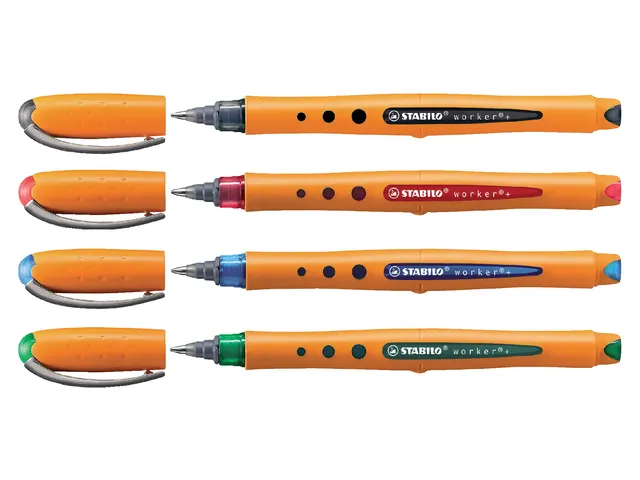 Rollerpen Stabilo Worker 2018/40 Rood 0.5Mm