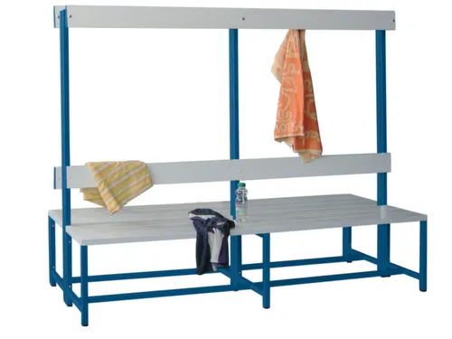 dubbele zitbank,HxLxD 1600x2000x770mm,onderstel RAL5010