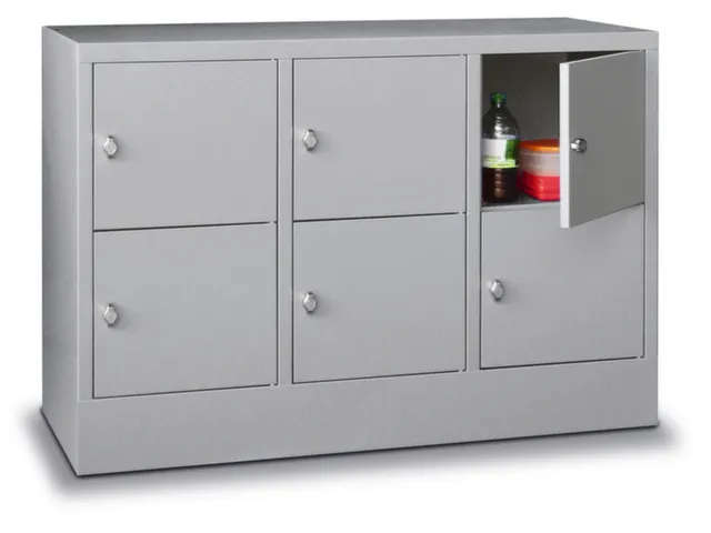 Vakkenkast HxBxD 855x1230x500mm 6 Vakken 400mm Klinksluiting Ral7035