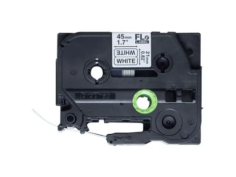 BROTHER FL-E2511 Labeltape Zwart op wit 21mm