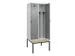 locker met bank,voor scheiding van kleding,HxBxD 2120x800x815mm,2vak