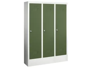 lockerkast v. kinderen,HxBxD 1300x780x300mm,3vak,RAL7035,front RAL6011 - 2