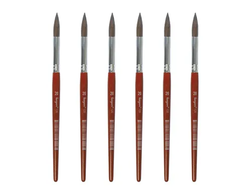 Penseel Kangaro Serie 120 rond Nr. 20 geitenhaar doos 6 stuks