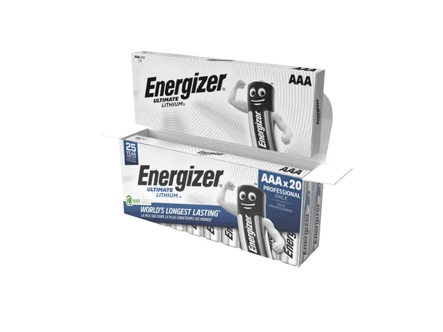 Energizer Ultimate Lithium AAA L92 1,5V verpakking 20 stuks