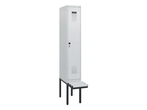 locker met bank,HxBxD 1950x300x815mm,1vak,vak B 300mm,draaigrendel