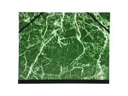 Tekenmap gemarmerd e last. 26x33cm groen