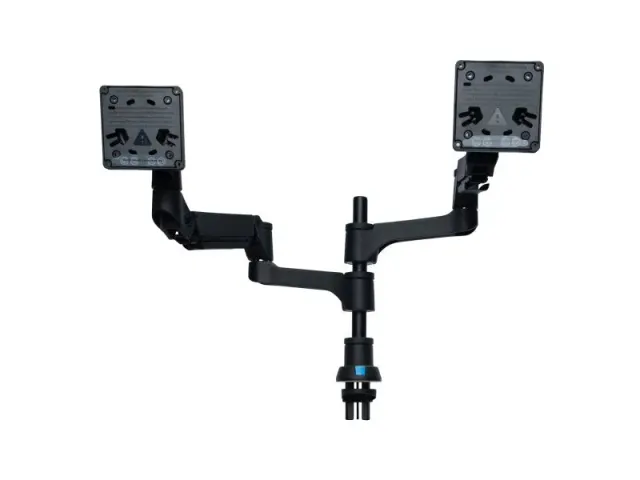 Dubbele Monitorarm R-Go-Tools Caparo 4 gasveer 2 beeldschermen Zwart