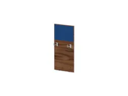 baliepaneel bureau aanbouw links NP-tiepolo nut BN6016-blauw 600mm