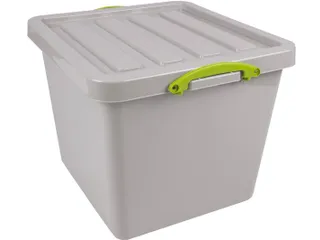 Recycled opbergdoos 60 liter Grijs Stapelbaar - 1