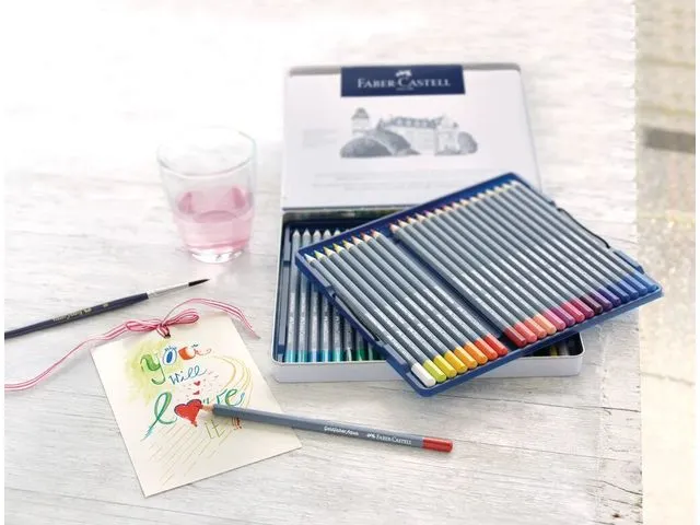 Crayon de couleur Aquarellable Faber-Castell Goldfaber 136 violet pour
