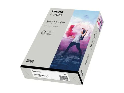 Inapa Tecno colors Gekleurd papier A4 Grijs 160 gram 250vel