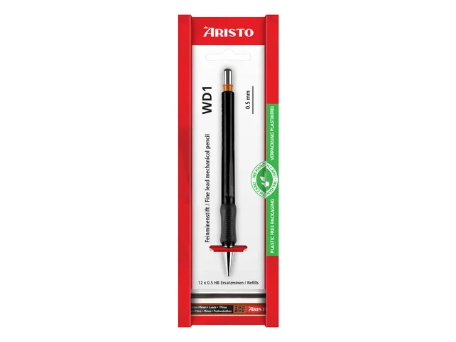Vulpotlood Aristo WD1 0,5mm zwart op eco blister