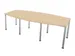 vergadertafel,HxBxD 740x2400x1200mm,vatvormig,NE-esdoorn