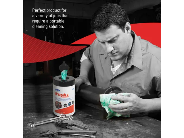 Reinigingsdoek WypAll 27x27cm 50vel per bus groen 7772