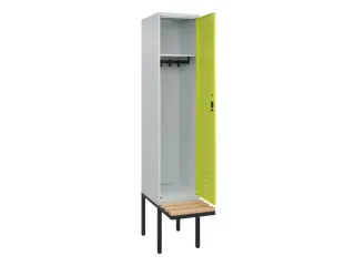 locker met bank,HxBxD 2120x400x815mm,1vak,vak B 400mm,cil.-slot - 2