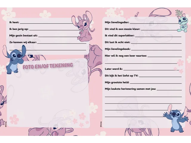 Interstat Vriendenboek Lilo Stitch 80 pagina's
