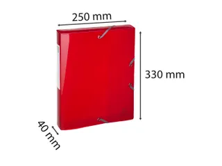Klasseerdoos IDERAMA PP rug 40mm rood - 9