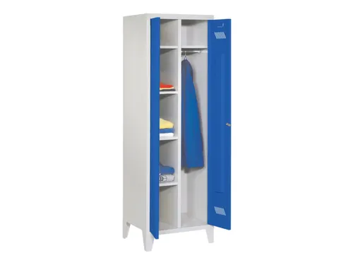 kleding-/wasgoedkast,HxBxD 1850x600x500mm,RAL7035,front RAL5010