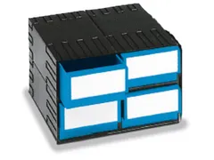 Combi-Ladensysteem Hxbxd 202X332X345Mm 4/4Behuizingen/laden Blauw