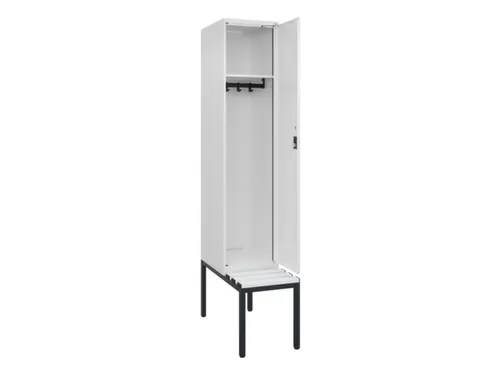 locker met bank,HxBxD 2120x400x815mm,1vak,vak B 400mm,cilinderslot