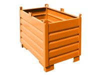 Systeem-Stapelcontainer Oranje 850x600x1200mm 500kg Inhoud 0.5m³