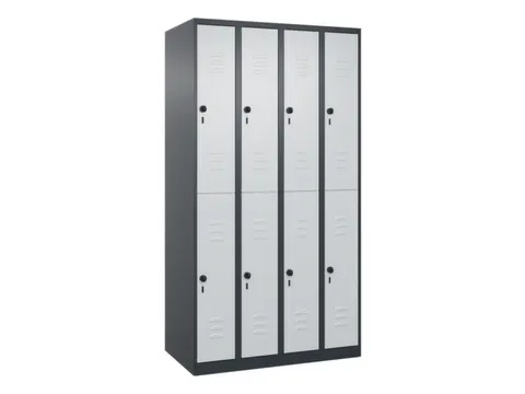 dubbeldekse locker,HxBxD 1850x1000x500mm,4x2vak.,vak B 250mm