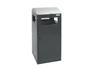 afvalbak,HxBxD 1050x450x450mm,afvalbak inhoud 90l,romp staal RAL7016 - 2
