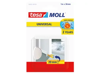 Tochtstrip Tesa Moll 05422 dorpelstrip 38mmx1m wit - 1