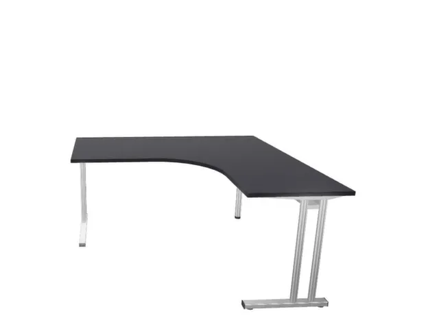 bureau in vrije vorm,HxBxD 740x1600x1600mm,vrije vorm,CC-zwart