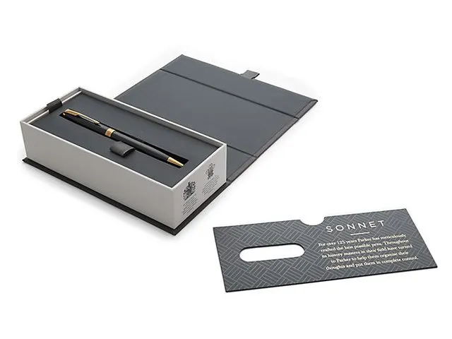 Balpen Parker Sonnet Black lacquer GT medium