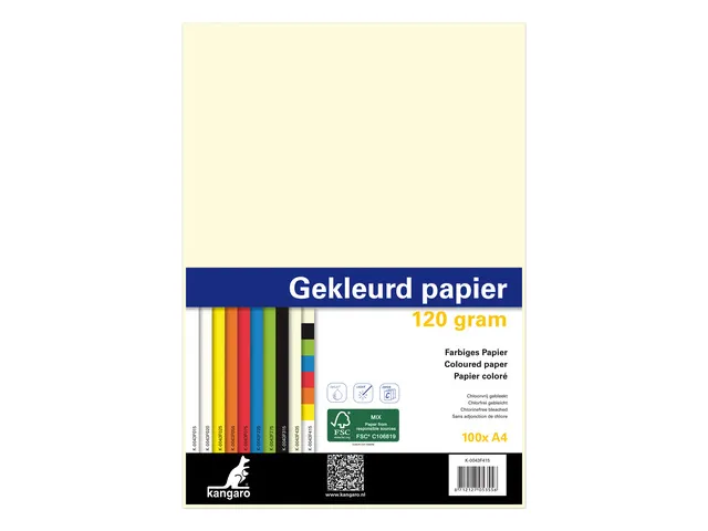 Papier Kangaro A4 120gr paquet de 100 feuilles blanc crème