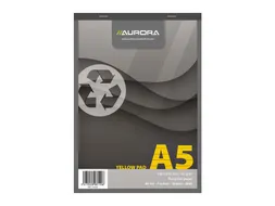 Schrijfblok Aurora A5 lijn 80 vel 80gr geel