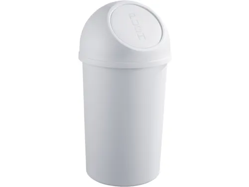 afvalbak,25l,HxØ 615x312mm,romp PP lichtgrijs,deksel PP lichtgrijs