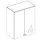 opzetkast v. kast met openslaande deuren Bl-wit 1155x400x445mm