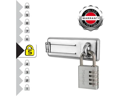 Hangslot MasterLock 7640704EURD overval + aluminium 40mm