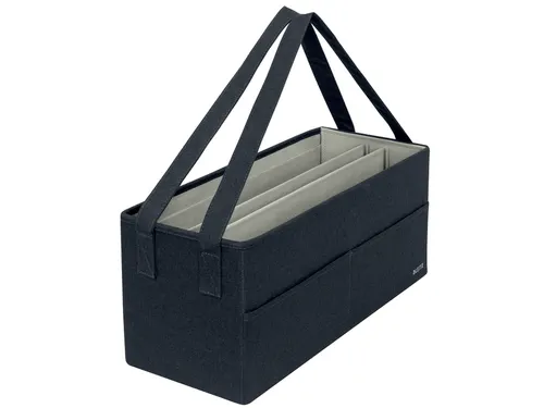 Leitz Hot Desking Stoffen opbergtas Fluweel Grijs 46,5x21x20cm