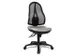 chaise de bureau pivotante,Mécan. synchrone,assise tissu gris clair