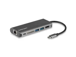 USB-C Multiport Adapterdraagbaar USB-C dock met 4K HDMI GbE en SD