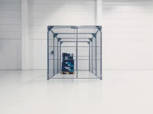 magazijnbox,v. buiten,HxBxD 2,2x6x6m,draadgaas wand