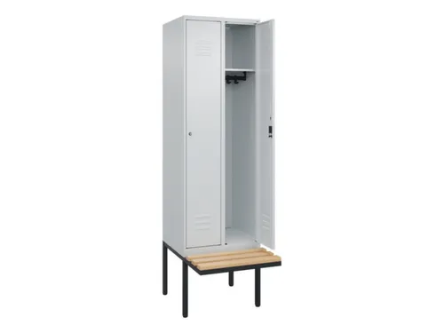 locker met bank,HxBxD 2120x600x815mm,2vak,vak B 300mm,cil.-slot